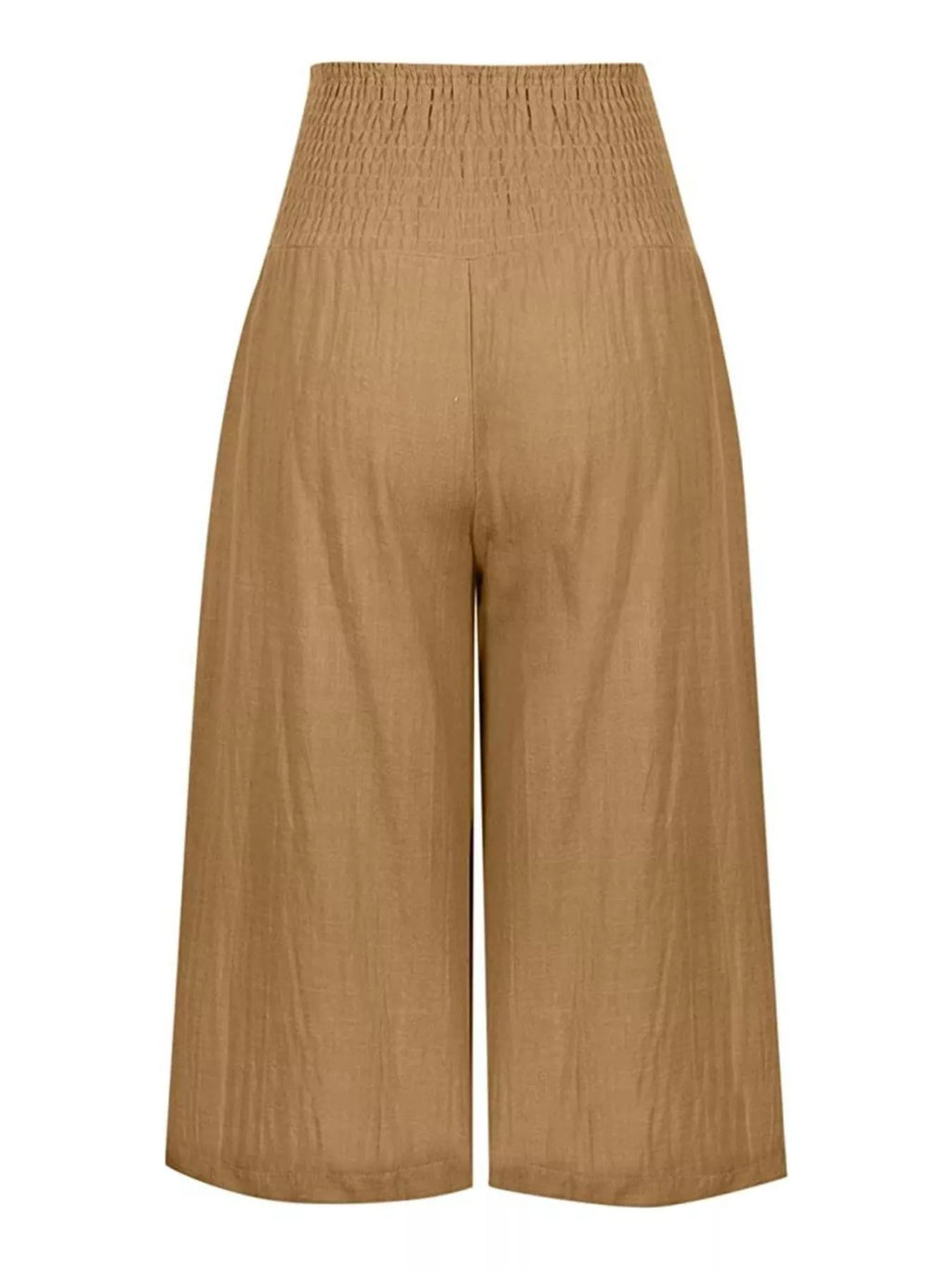 Smocked Wide-leg Capri Pants (24)