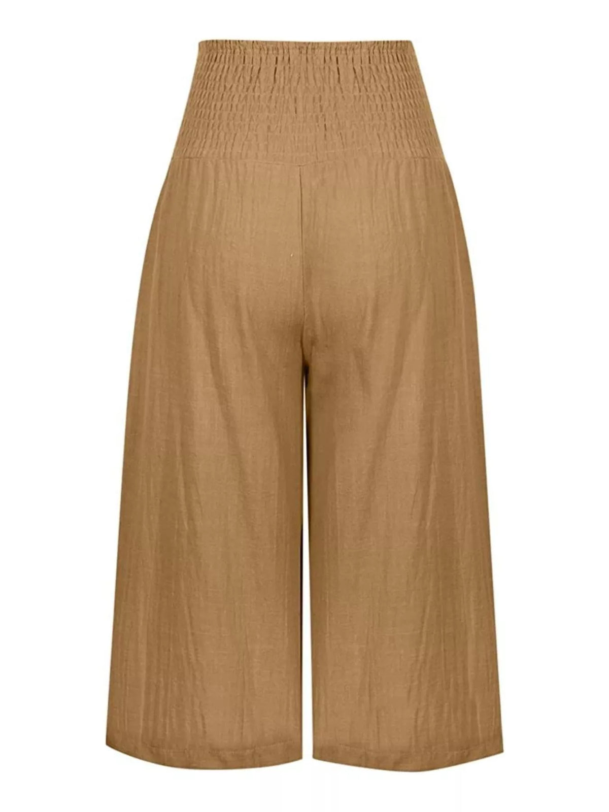 Smocked Wide-leg Capri Pants (24)