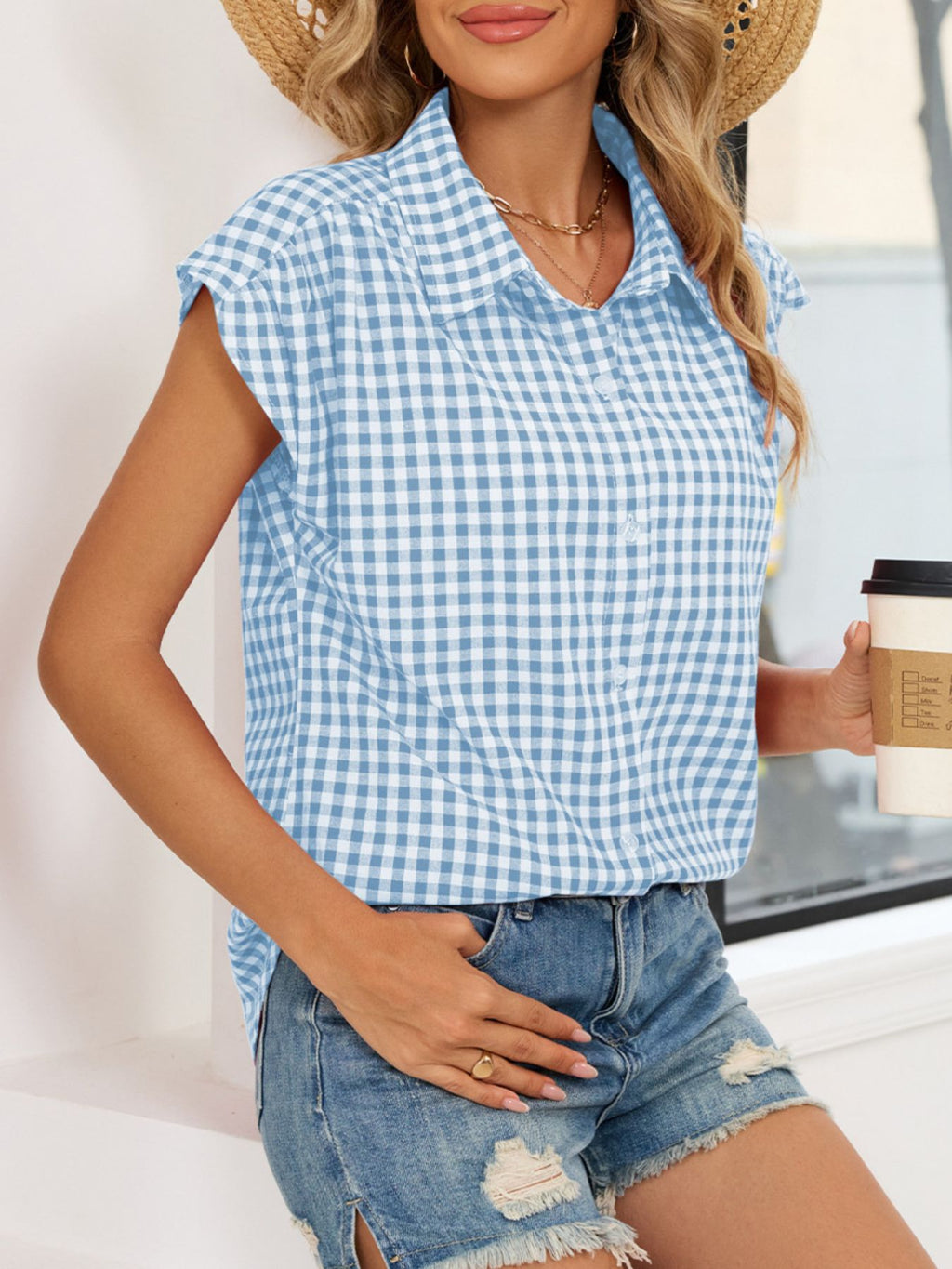Gingham Button-down Shirt (28)