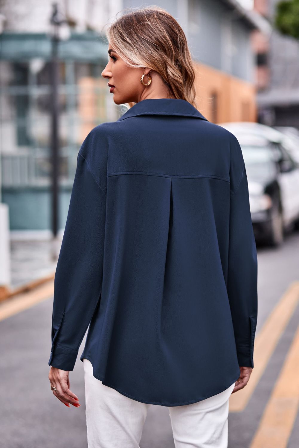 Dropped Shoulder Longline Shirt Pockets (6)