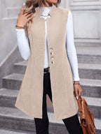 Button-down Longline Vest Coat (2)