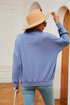 Half-zip Dropped Shoulder Sweatshirt (2)