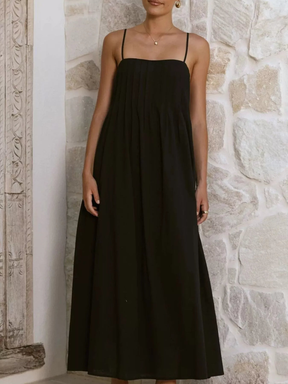 Pleated Bodice Midi Cami Dress (15)
