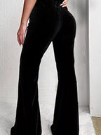 Full Size High-waisted Velvet Flare Pants Plus (6)