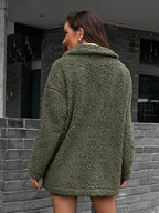 Zip-up Collared Teddy Jacket (11)