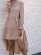 High-low Flounce Sleeve Dress (2)
