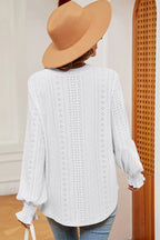 Eyelet Notched Long Sleeve T-shirt (6)