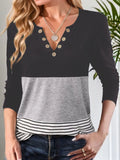 Notched Long Sleeve T-shirt
