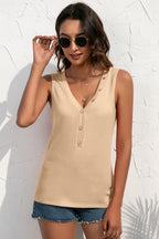 Buttoned Deep V Tank (2)