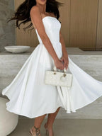 Solid Color Tube Midi Dress (13)
