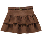Brown Suede Cake Skirt photo 5