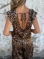 Full Size V-neck Cap Sleeve Wide Leg Jumpsuit Plus (2)