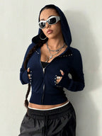 Zip-up Long Sleeve Hoodie (35)