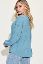 Full Size Ribbed Round Neck Long Sleeve T-shirt (21)
