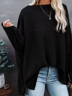 Boat Neck Waffle Knit Top (6)
