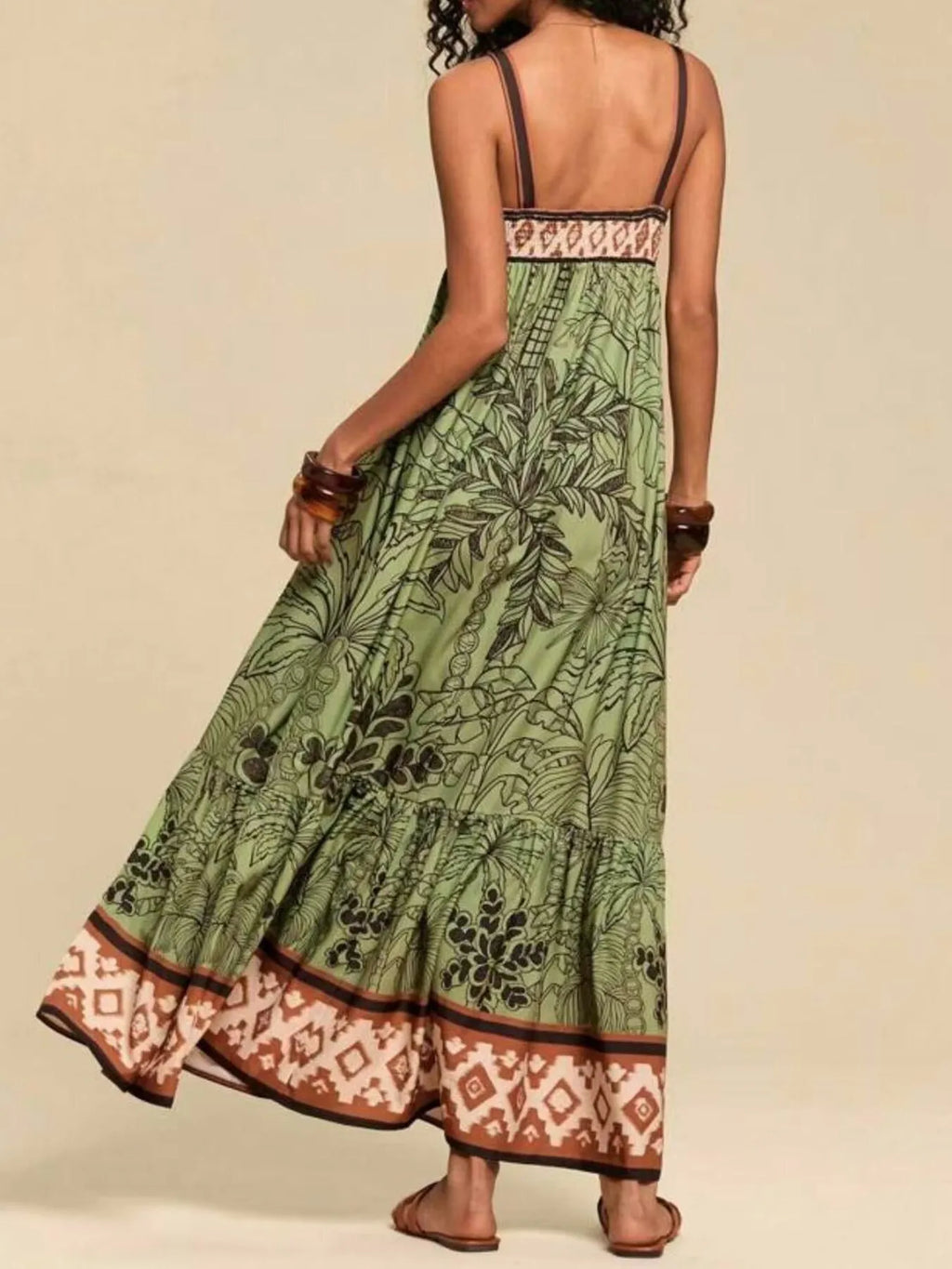 Tropical Print Maxi Cami Dress (2)