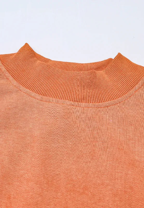 Mock Neck Dropped Shoulder Sweatshirt (22)