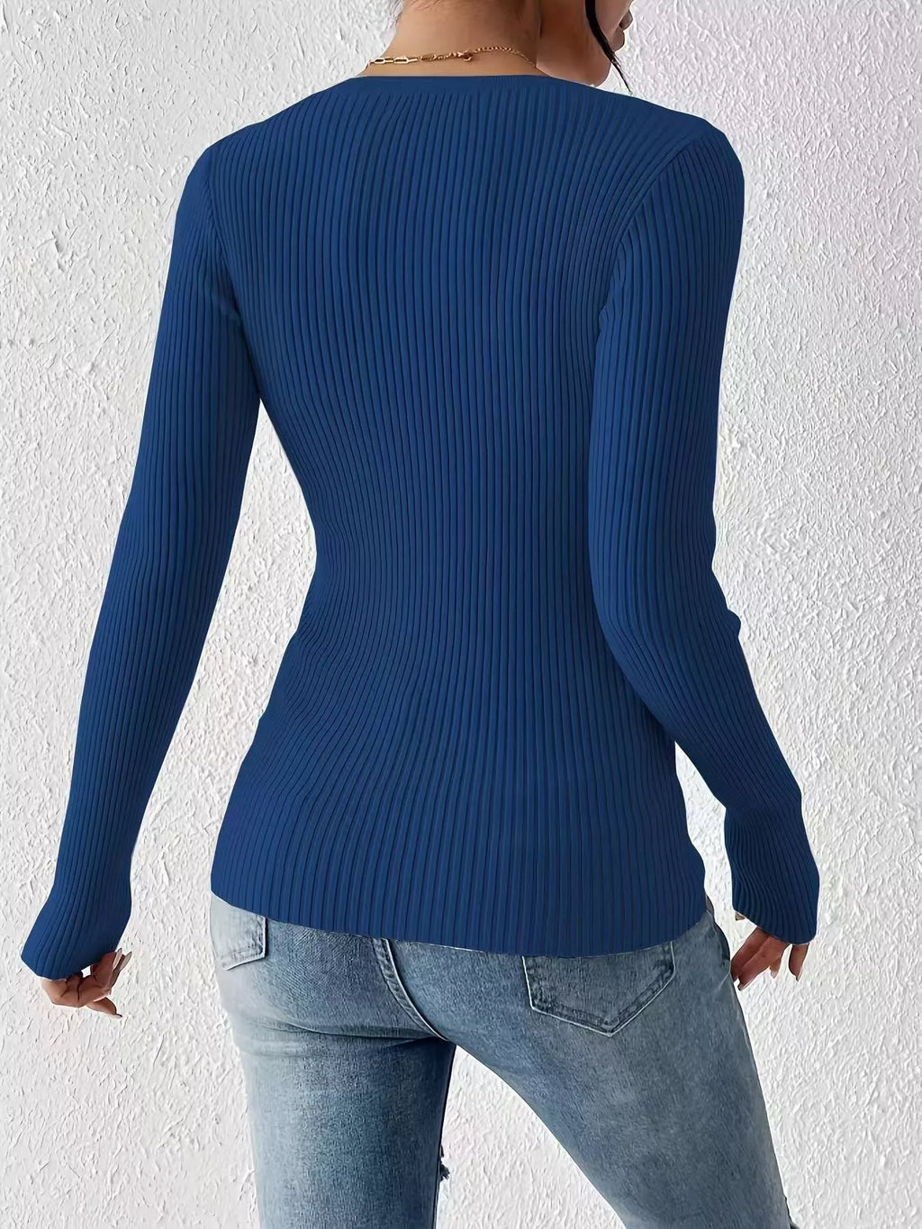 Ribbed Knit Button Front Top (19)