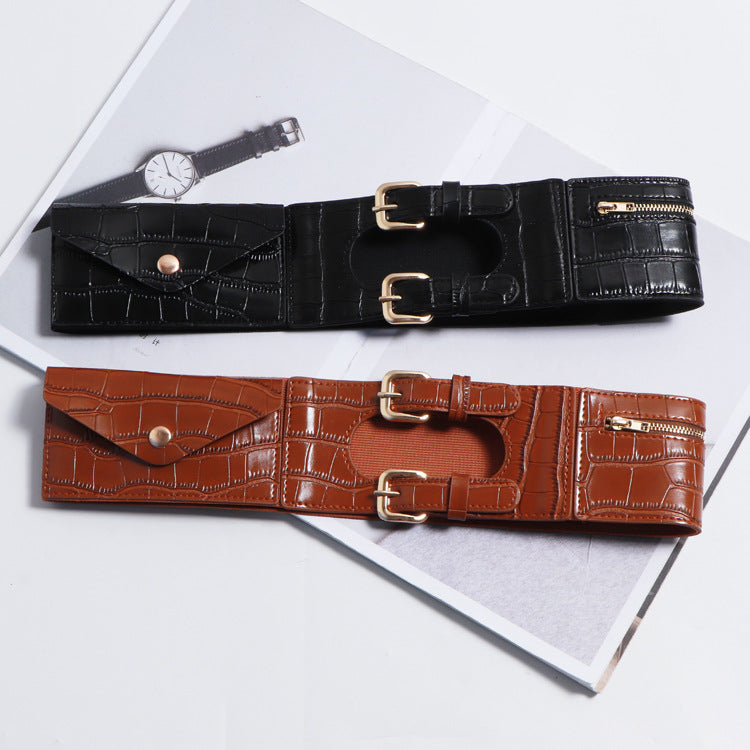 Belt Pattern Is Thin Wide Collocation Dress Down Jacket photo 1