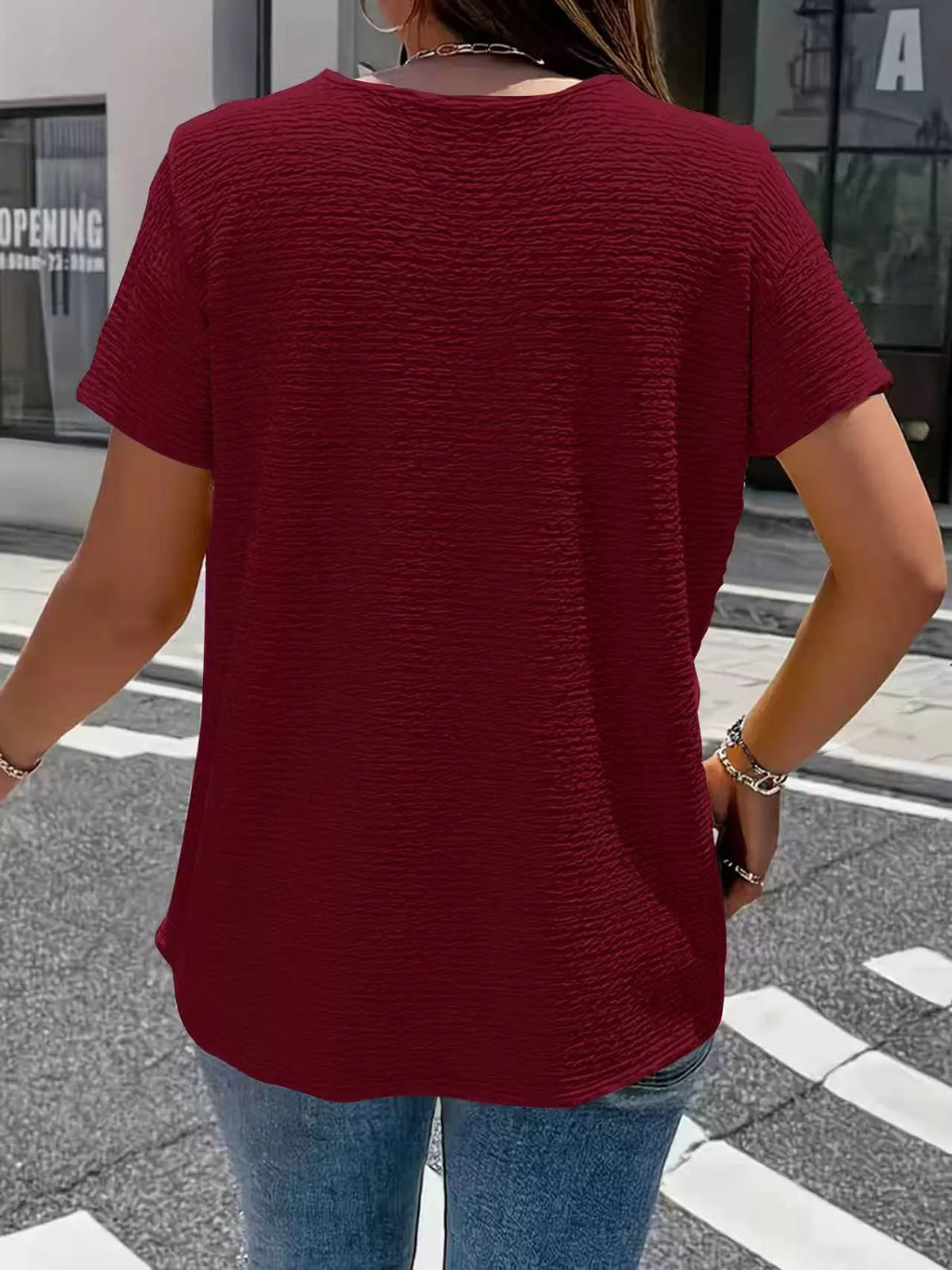 Textured Short Sleeve Top (24)