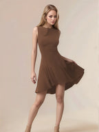 High-low Round Neck Sleeveless Mini Dress (11)
