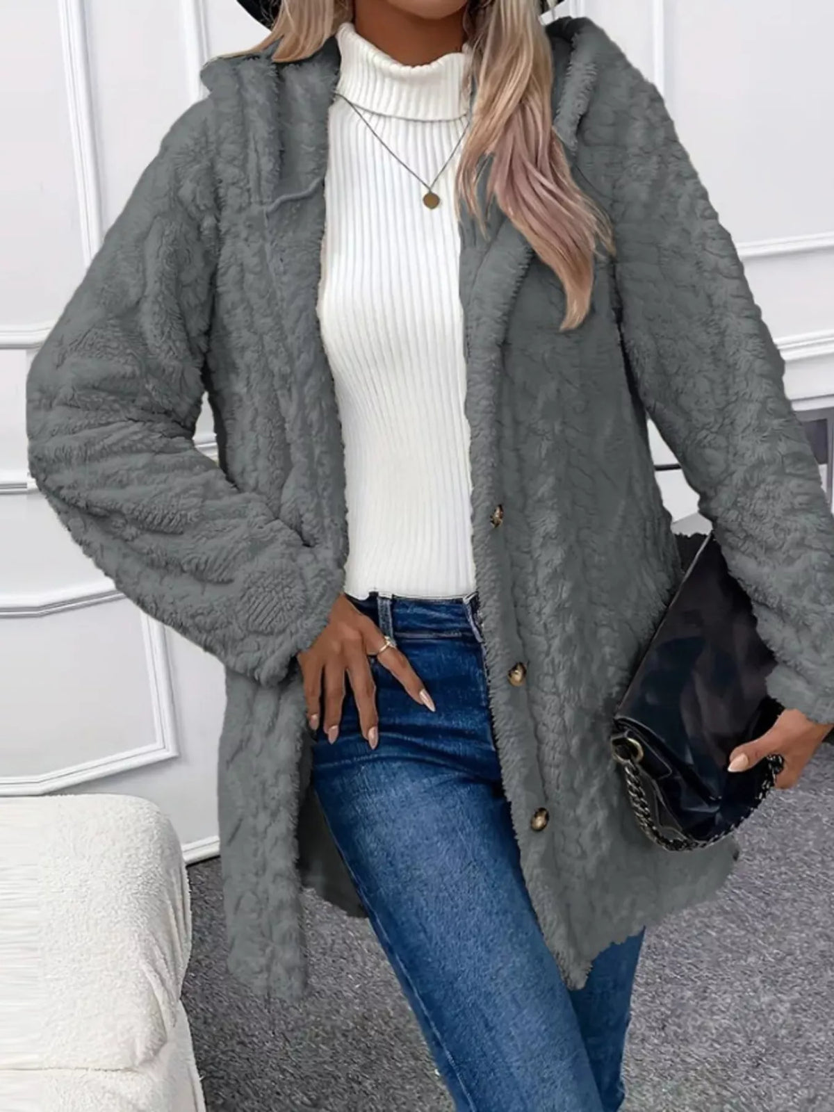 Full Size Button-down Hooded Outerwear Plus (14)