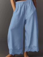 Drawstring Wide Leg Pants (2)