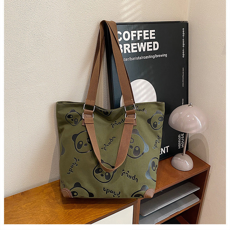 Cute Panda Canvas Bag Cartoon Casual Shoulder photo 8