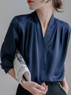 Long Sleeve Satin Blouse (7)