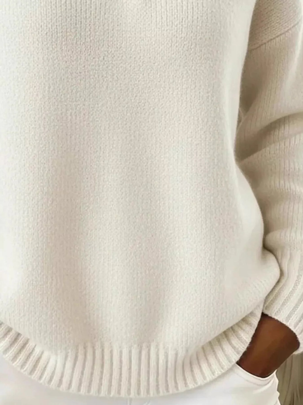 Full Size Button Detail Dropped Shoulder Sweater Plus (9)
