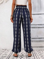 Tied Printed High Waist Pants (2)