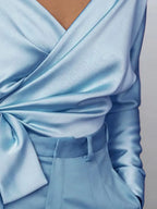 Surplice Long Sleeve Blouse (7)