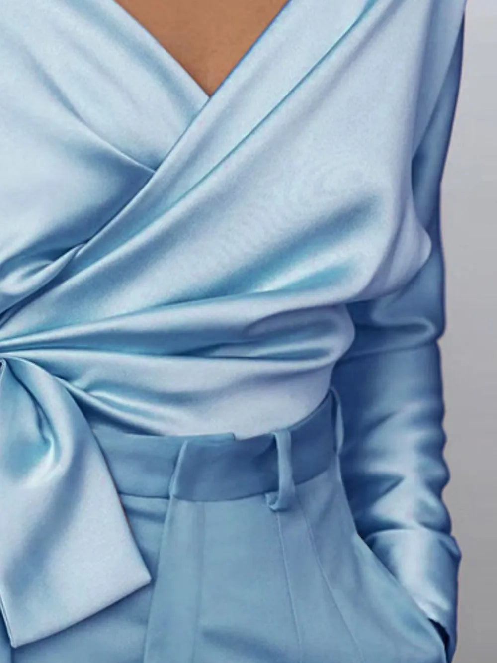 Surplice Long Sleeve Blouse (7)