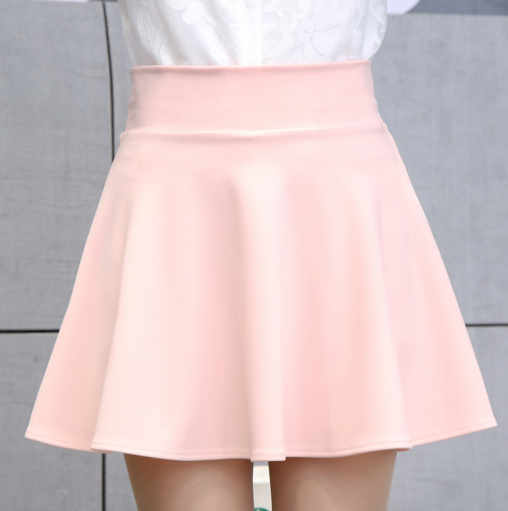 Skirt A-line Half-length Pleated High Waist Anti-light variant CJNSXZQZ00216-Pink-XXL|CJNSXZQZ00216-Pink-L|CJNSXZQZ00216-Pink-XL|CJNSXZQZ00216-Pink-M