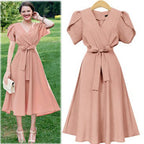 V-neck Waist Dress photo 1