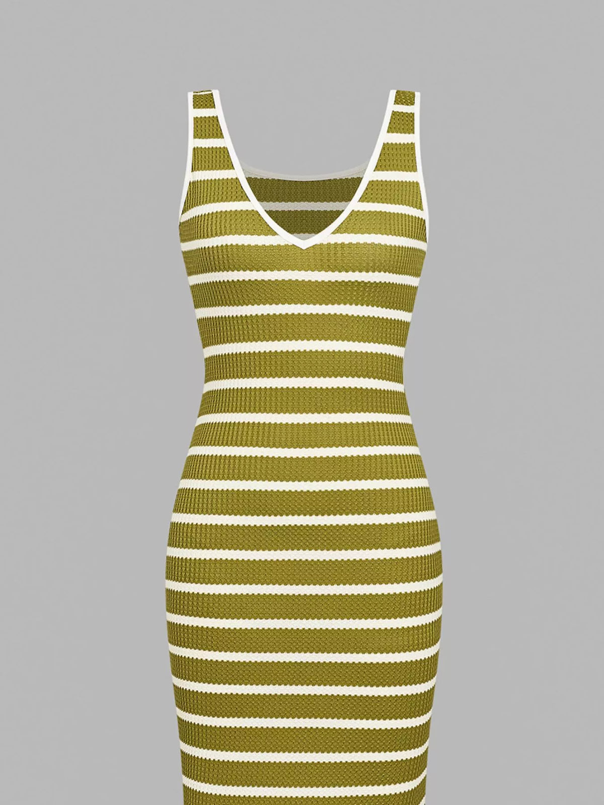 Striped Bodycon Knit Midi Dress (13)