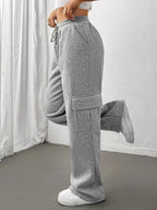 Relaxed Fit Pants Drawstring Waist (8)