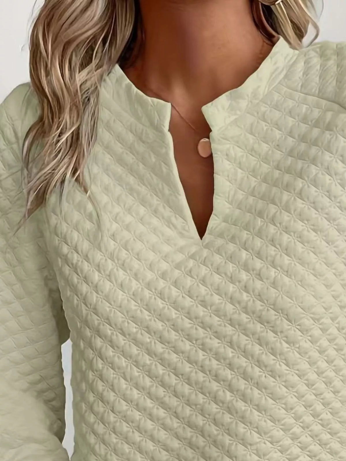 Textured Notched Raglan Sleeve Sweatshirt (12)
