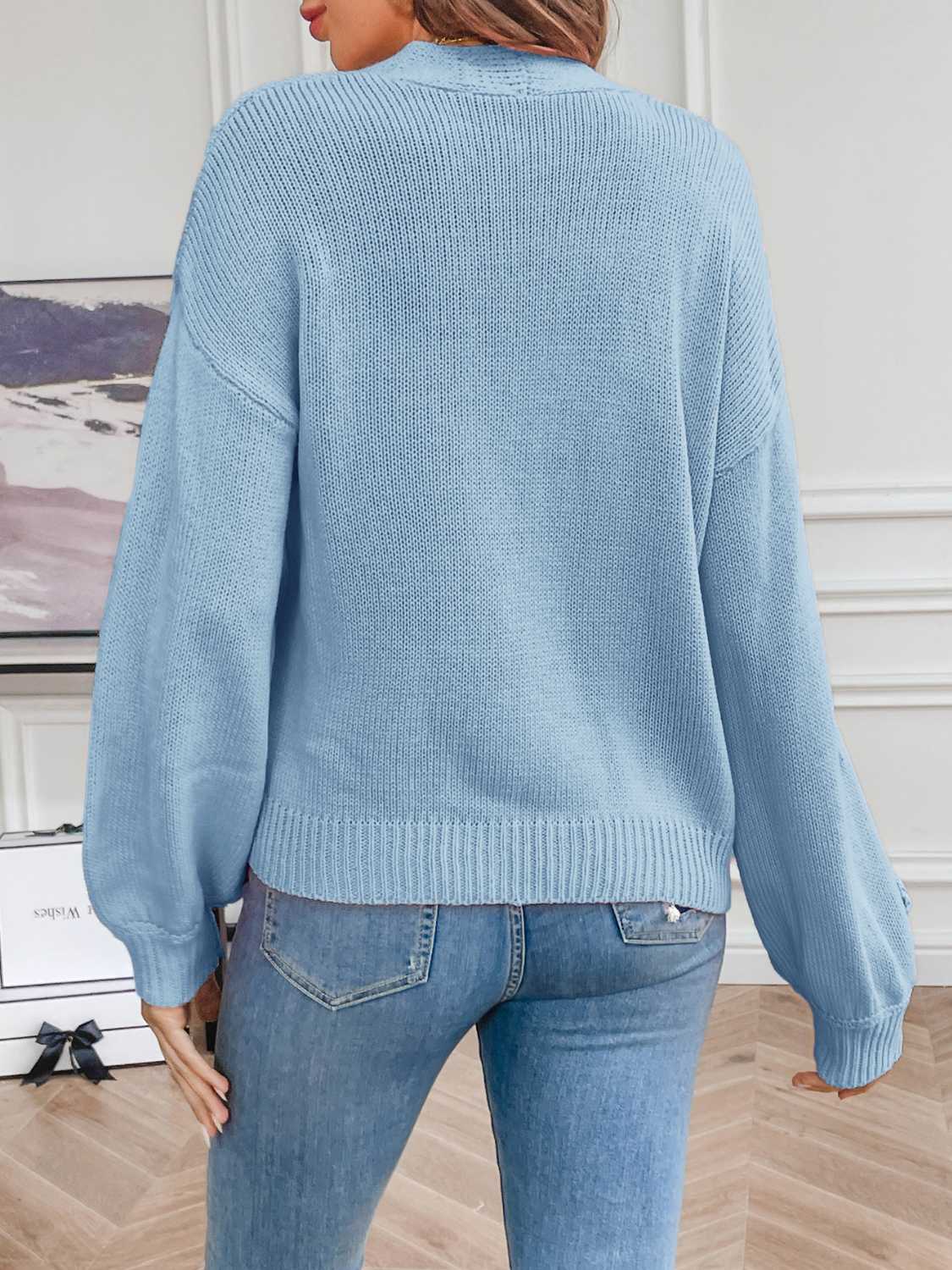 Floral Long Sleeve Open Front Cardigan (11)