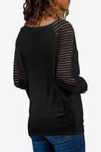 V-neck Long Raglan Sleeve Top (6)