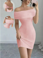 Off-shoulder Bodycon Mini Dress (7)