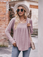 Square Neck Long Sleeve T-shirt (6)