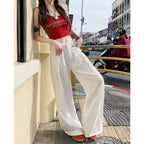 White Polka Dot Pleated Trousers photo 2