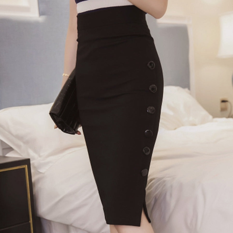 Hip Skirt Split variant CJNSXZQZ00524-Black-3XL|CJNSXZQZ00524-Black-XXL|CJNSXZQZ00524-Black-S|CJNSXZQZ00524-Black-5XL|CJNSXZQZ00524-Black-XL|CJNSXZQZ00524-Black-L|CJNSXZQZ00524-Black-M|CJNSXZQZ00524-Black-4XL
