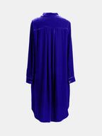 High-low Button Up Long Sleeve Knee Length Dress (8)