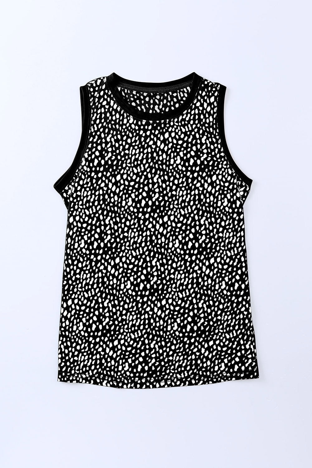 Printed Round Neck Tank Top (10)