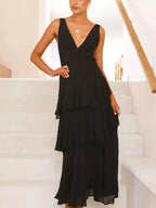 Sleeveless Ruffled Layered Backless Maxi Dress (13)