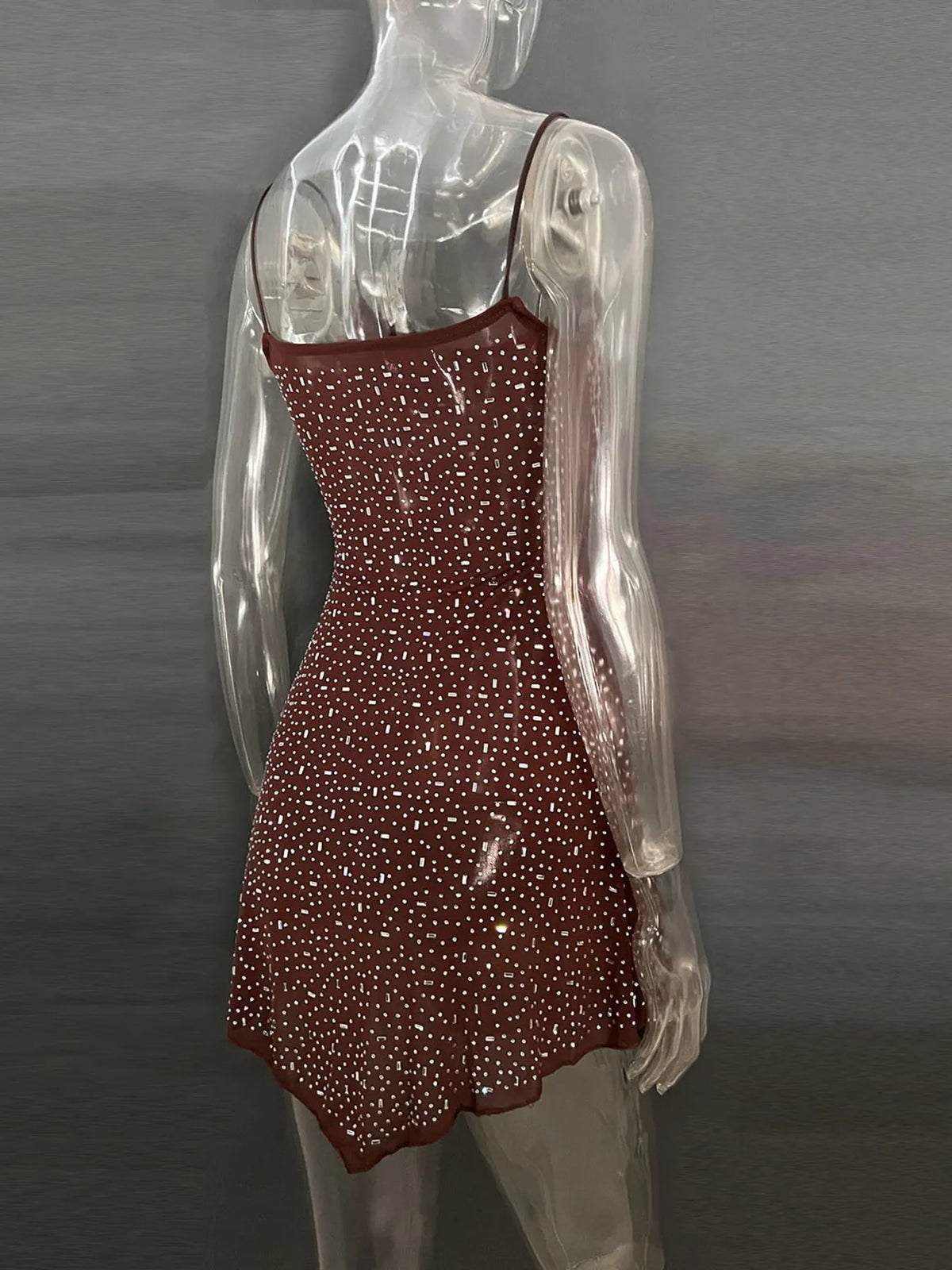 Rhinestone Decor Mini Cami Dress (17)