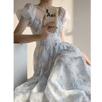 French Tencel Print Midi Dress photo 4