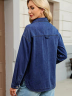 Button Up Dropped Shoulder Denim Jacket (18)